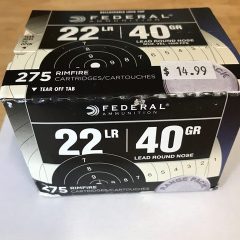 Federal 22 Long Rifle Ammo 40 Grain Lead Round Nose Range Pack 275 Rounds